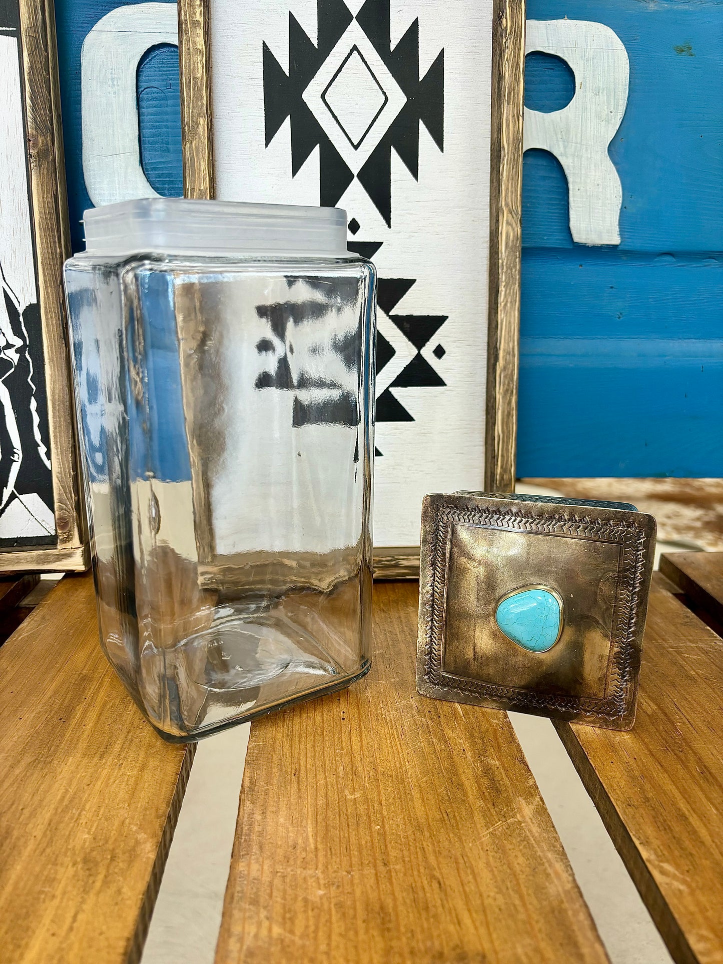 Genuine Turquoise Canisters