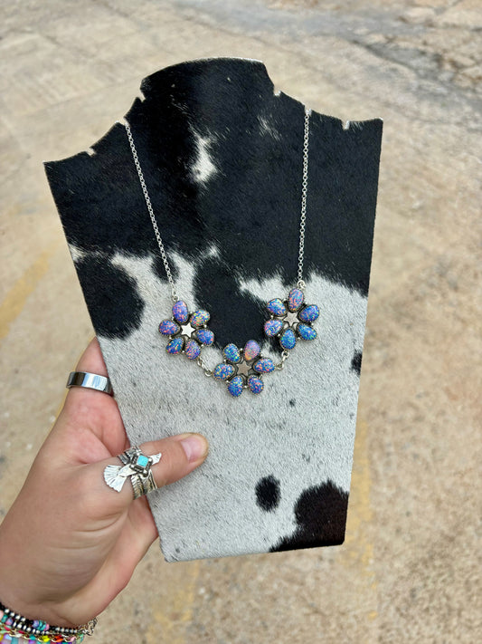 Genuine Fairy Dust Opal Star Necklace