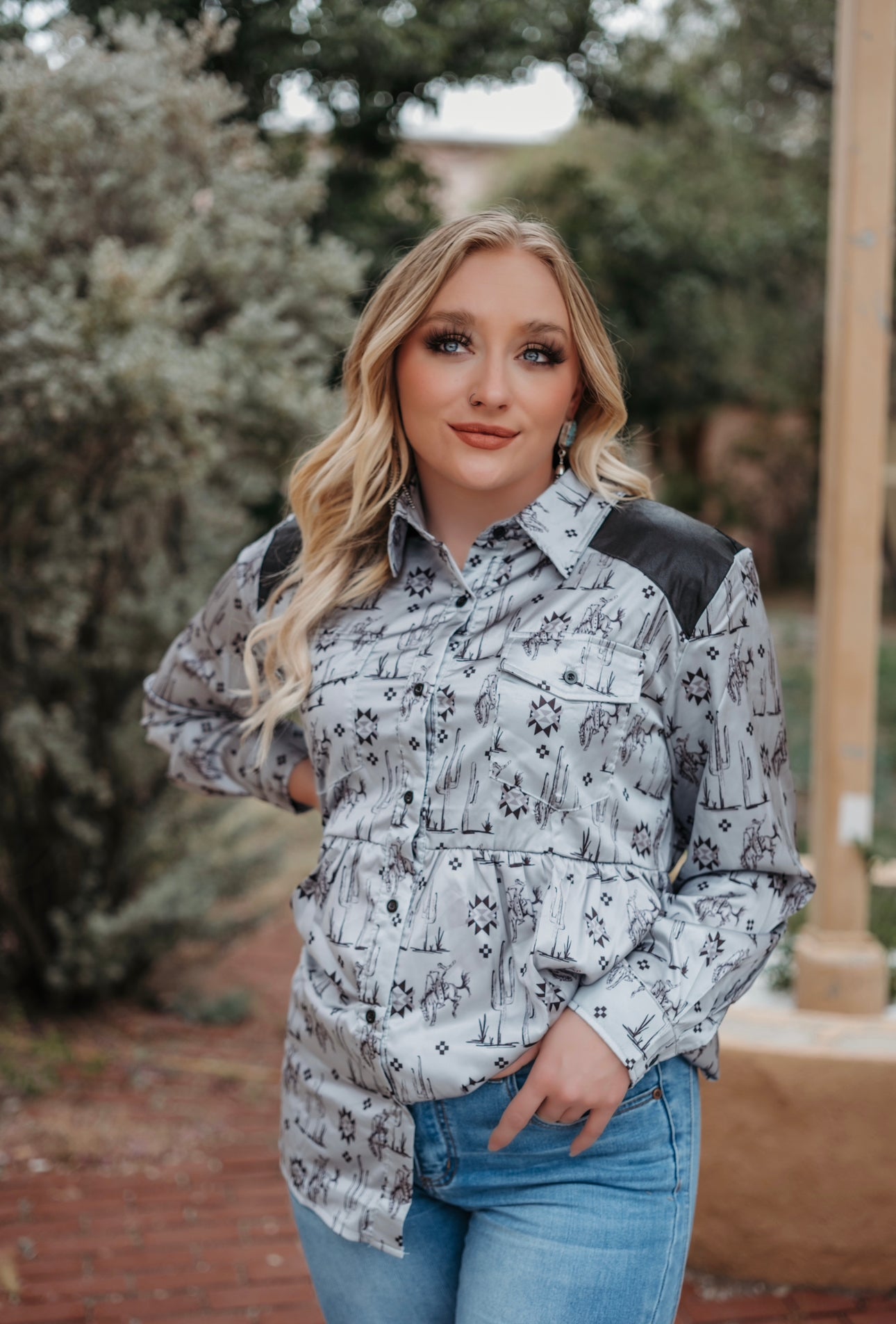 Silver Cowboy Button Up