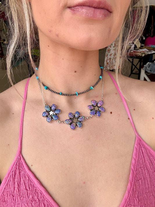 Genuine Fairy Dust Opal Star Necklace