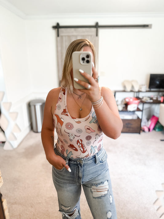 Light Pink Cowgirl Bodysuit