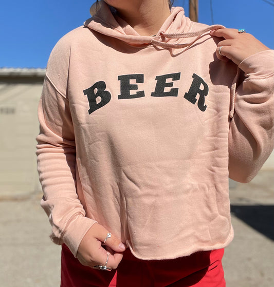 Beer Cropped Hoodie