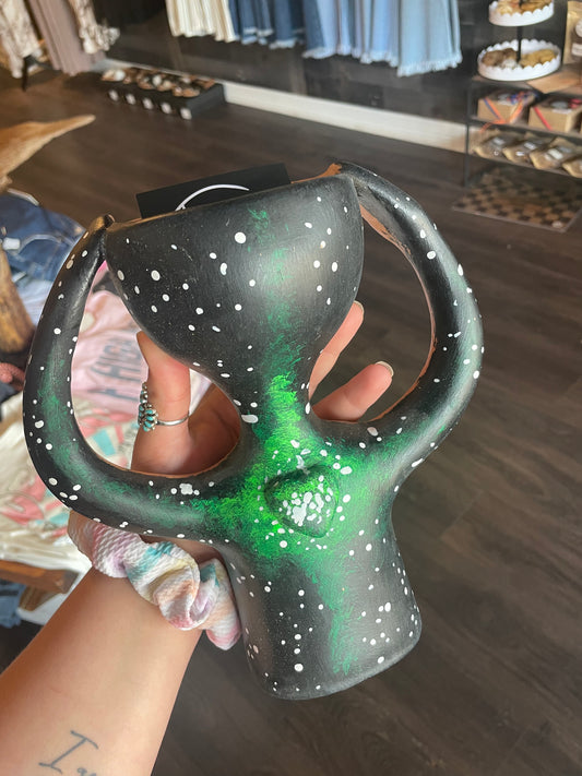 Green Galaxy Pot Head ***LOCAL PICKUP ONLY
